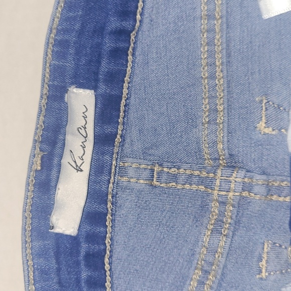 RanCan Blue Jean stretch distressed cuff shorts size 3 25" waist - Picture 3 of 4
